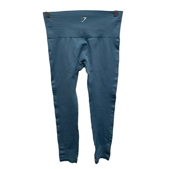 Gymshark Energy Seamless Leggings Blue Holes Perforated Women’s small cropped - Picture 3 of 9